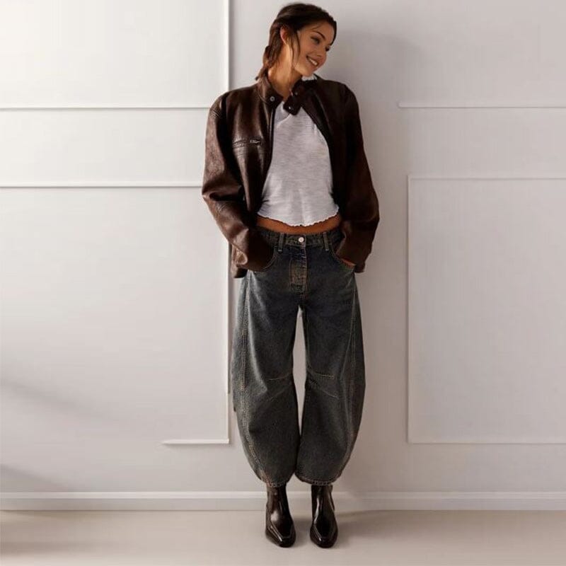 NM | Mid-Rise Barrel Jeans