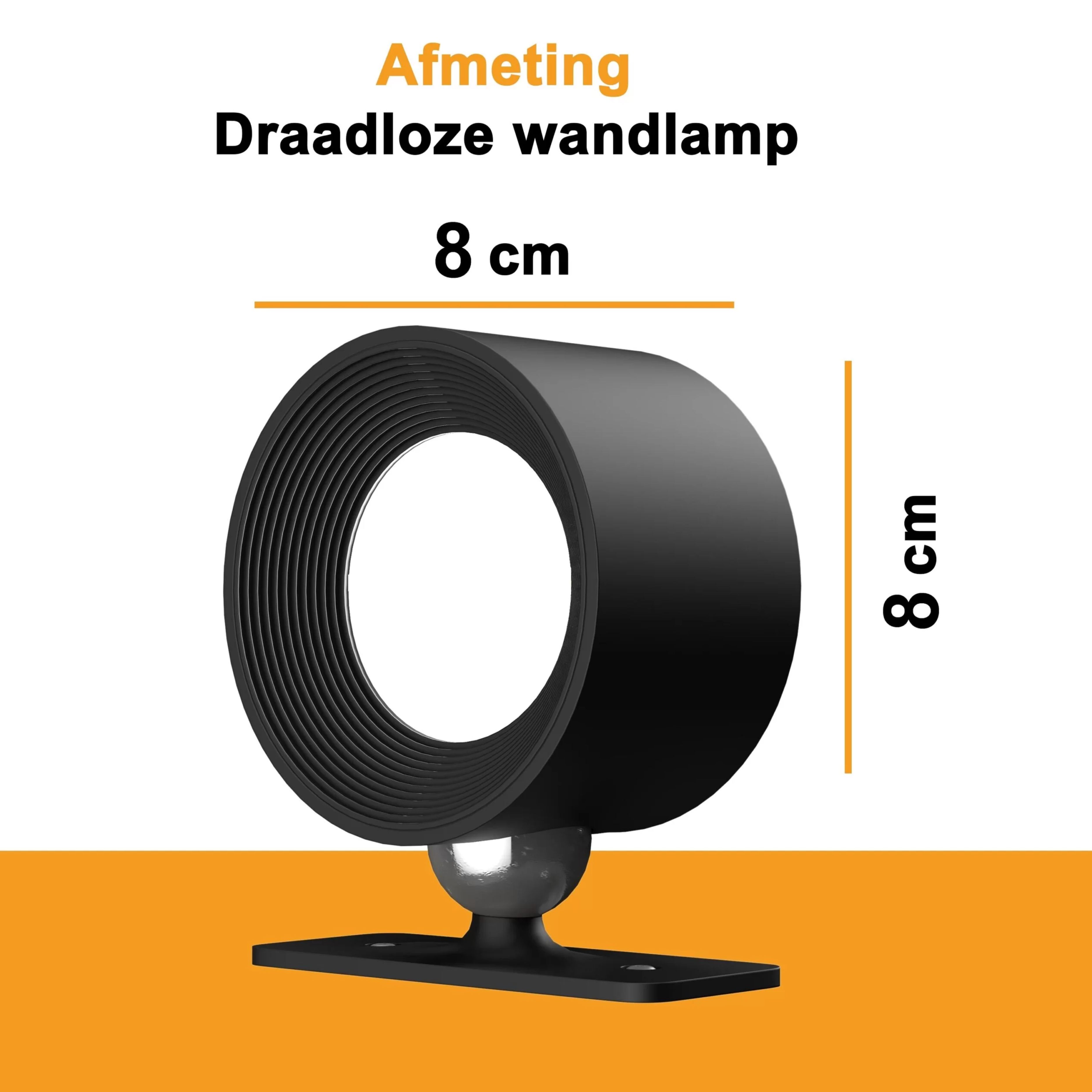 Ronde wandlamp – oplaadbaar met afstandsbediening | ACTIE: 1+1 gratis!